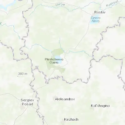 Map showing location of Pereslavl’-Zalesskiy (56.739340, 38.856260)
