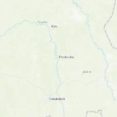 Map showing location of Peskovka (59.044780, 52.360570)