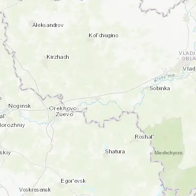 Map showing location of Petushki (55.926390, 39.461040)