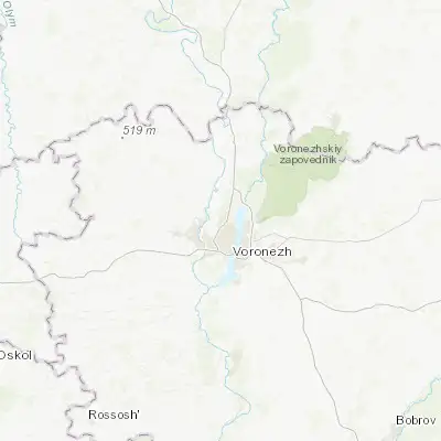 Map showing location of Podgornoye (51.736200, 39.148340)