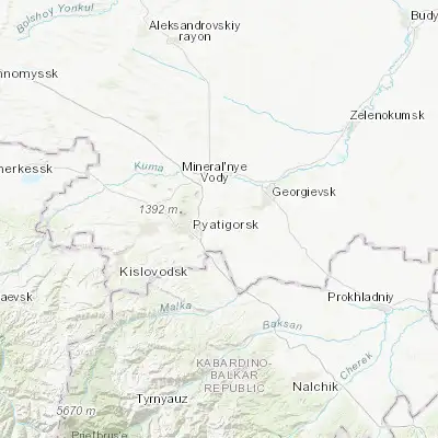Map showing location of Podkumskiy (44.075560, 43.210280)