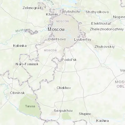 Map showing location of Podolsk (55.424190, 37.554720)