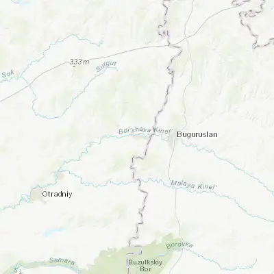 Map showing location of Pokhvistnevo (53.652370, 52.127380)