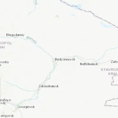 Map showing location of Pokoynoye (44.809720, 44.251670)