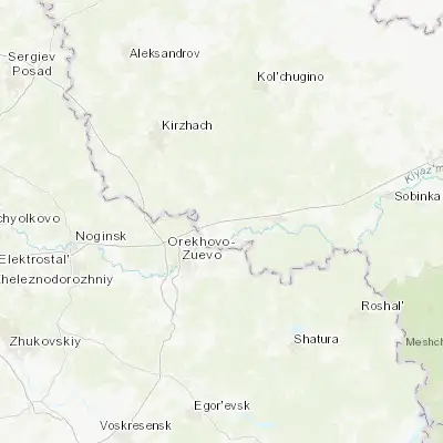 Map showing location of Pokrov (55.917970, 39.172420)
