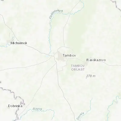 Map showing location of Pokrovo-Prigorodnoye (52.684050, 41.417520)