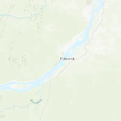 Map showing location of Pokrovsk (61.477680, 129.136990)