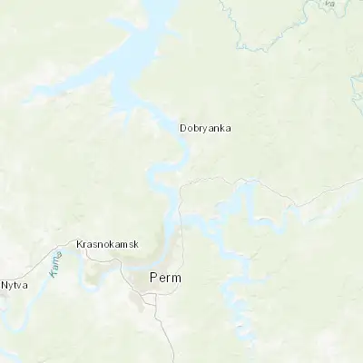 Map showing location of Polazna (58.292200, 56.415600)