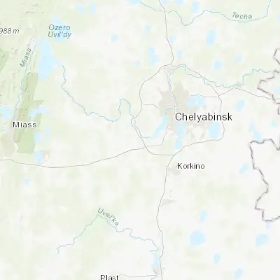 Map showing location of Poletayevo (55.033600, 61.113800)