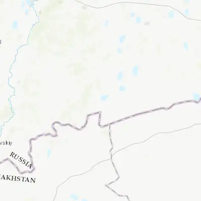 Map showing location of Polovinnoye (54.791390, 65.986390)