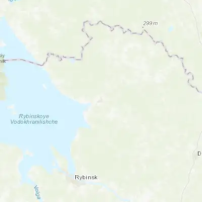 Map showing location of Poshekhon’ye (58.499280, 39.135310)