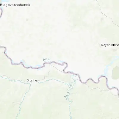 Map showing location of Poyarkovo (49.626780, 128.653520)
