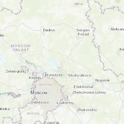 Map showing location of Pravdinskiy (56.060340, 37.862660)