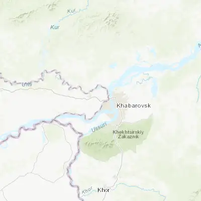 Map showing location of Priamurskiy (48.527160, 134.903590)