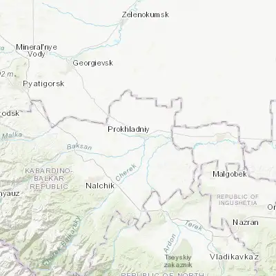 Map showing location of Primalkinskoye (43.746670, 44.008330)