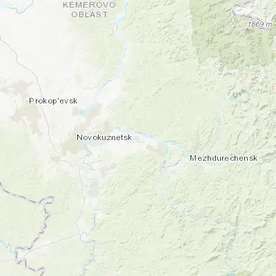 Map showing location of Pritomskiy (53.772400, 87.608200)