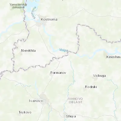 Map showing location of Privolzhsk (57.386980, 41.286660)
