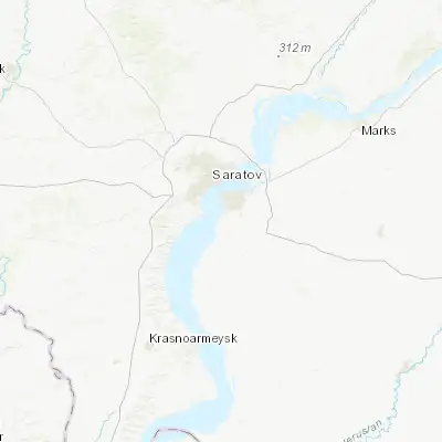 Map showing location of Privolzhskiy (51.409440, 46.048330)
