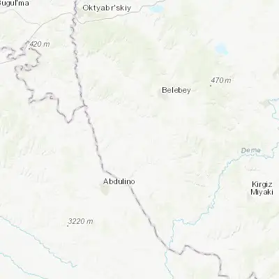 Map showing location of Priyutovo (53.900000, 53.933330)