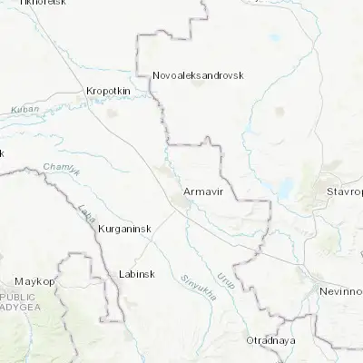 Map showing location of Prochnookopskaya (45.066600, 41.117500)