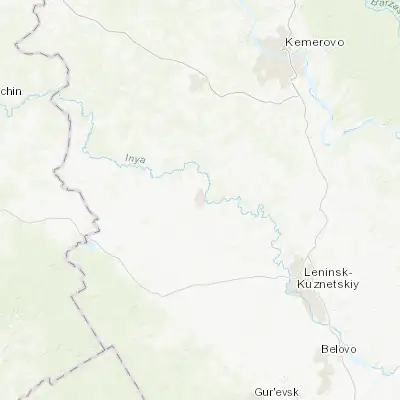 Map showing location of Promyshlennaya (54.915900, 85.638500)