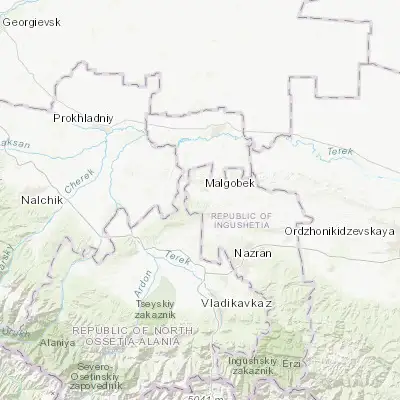 Map showing location of Psedakh (43.467220, 44.569170)