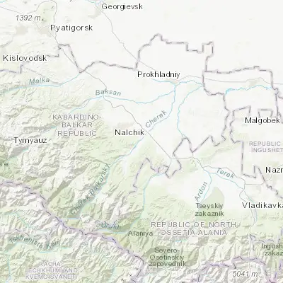 Map showing location of Psygansu (43.413380, 43.790660)