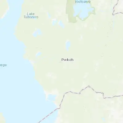 Map showing location of Pudozh (61.804150, 36.527700)