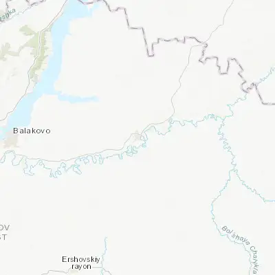 Map showing location of Pugachev (52.013330, 48.802500)