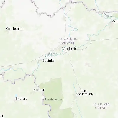 Map showing location of Raduzhnyy (56.003800, 40.339050)