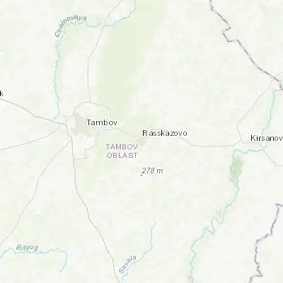 Map showing location of Rasskazovo (52.655990, 41.884610)