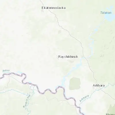 Map showing location of Raychikhinsk (49.789980, 129.409920)