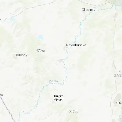 Map showing location of Rayevskiy (54.065800, 54.946800)