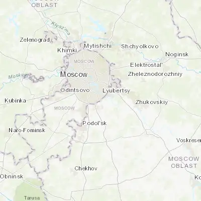 Map showing location of Razvilka (55.592090, 37.740850)