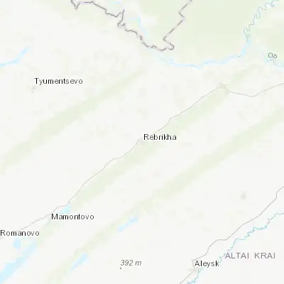 Map showing location of Rebrikha (53.073330, 82.340830)