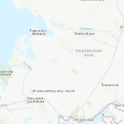 Map showing location of Rogovskaya (45.731170, 38.739600)