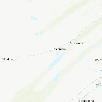 Map showing location of Romanovo (52.618200, 81.227100)