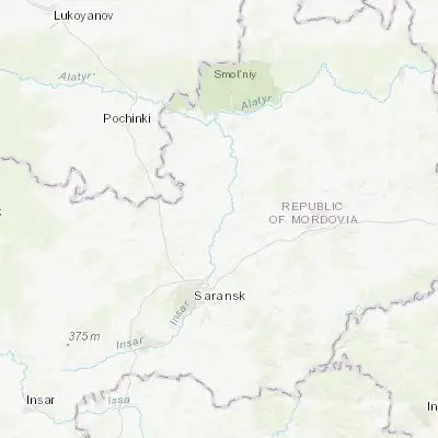 Map showing location of Romodanovo (54.427530, 45.329620)