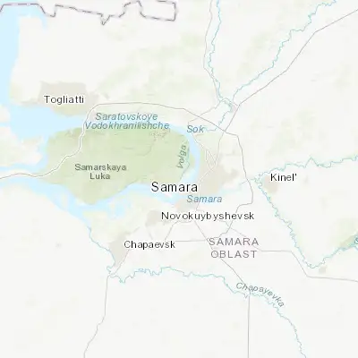 Map showing location of Rozhdestveno (53.237450, 50.059710)