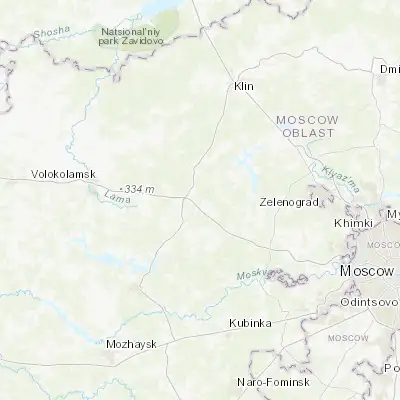 Map showing location of Rumyantsevo (55.972780, 36.534170)