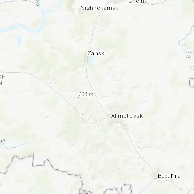 Map showing location of Russkiy Aktash (55.038400, 52.121400)