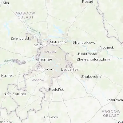 Map showing location of Ryazanskiy (55.733330, 37.766670)