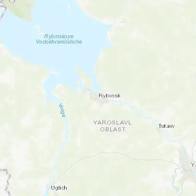 Map showing location of Rybinsk (58.044600, 38.842590)