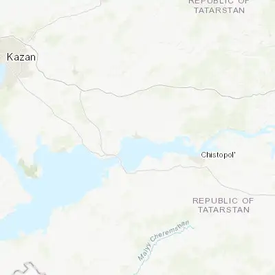 Map showing location of Rybnaya Sloboda (55.461290, 50.140900)