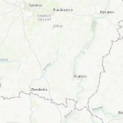 Map showing location of Rzhaksa (52.133840, 42.026400)