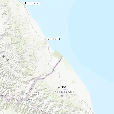 Map showing location of Samur (41.825270, 48.485970)