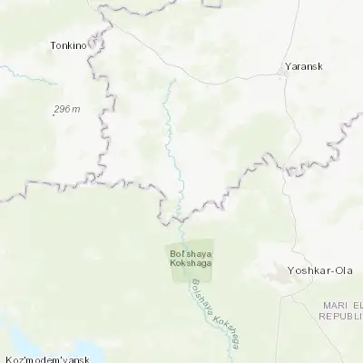 Map showing location of Sanchursk (56.941250, 47.249870)