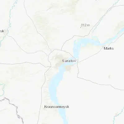 Map showing location of Saratov (51.540560, 46.008610)