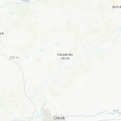 Map showing location of Sargatskoye (55.610060, 73.497160)