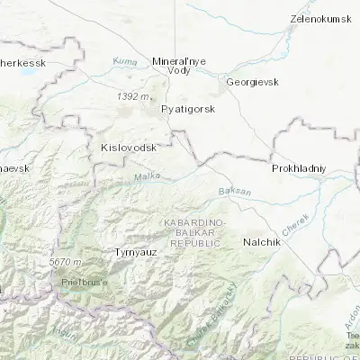 Map showing location of Sarmakovo (43.745560, 43.200280)